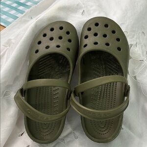 Olive Green Crocs Clogs